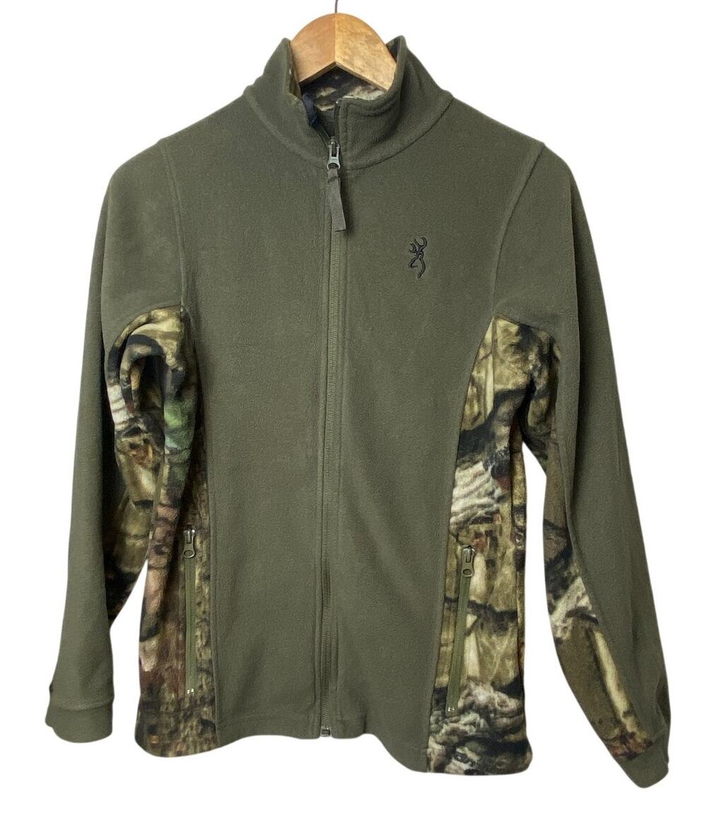 Browning Hunting Green Camo Full Zip Mock Neck Fleece Women's Size Large